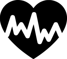 Medical Cardiogram Line Art Svg Vector, Free Vectors File